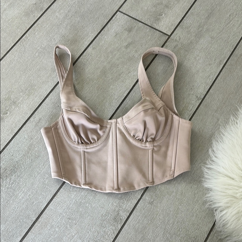 Fashion Nova Nude Corset Top Size XS - Picture 2 of 4